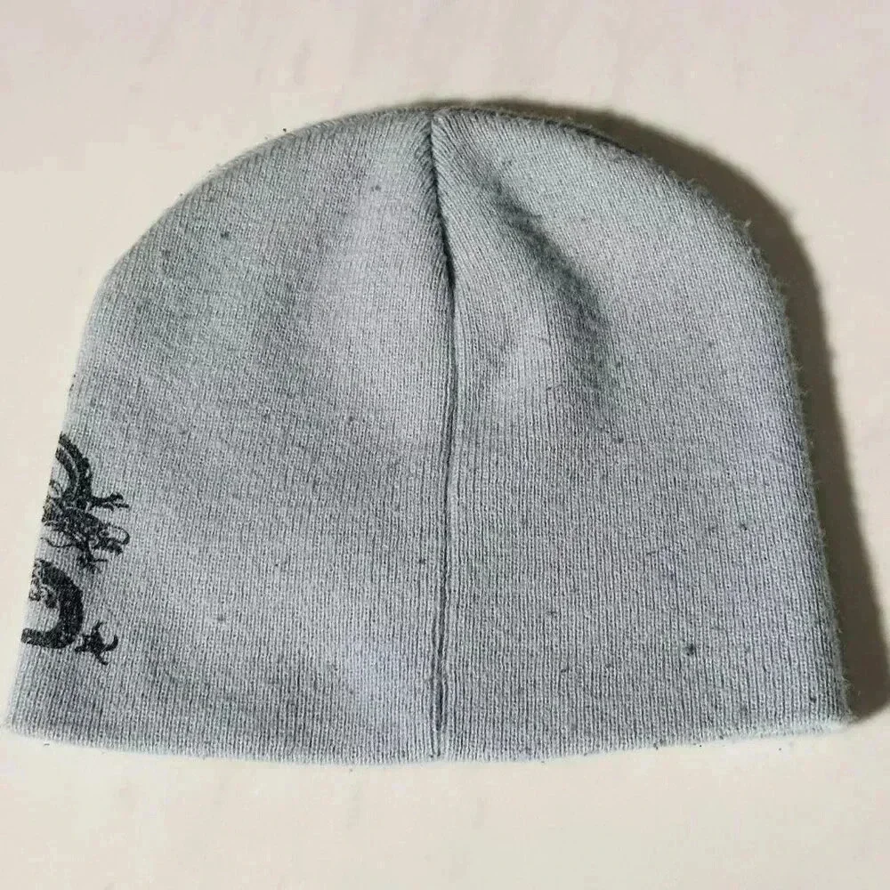 Pirates of the Caribbean Boys Beanie - Disneyland - Gray Skulls Deaf Man's Curse